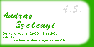andras szelenyi business card