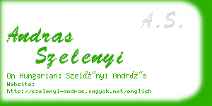 andras szelenyi business card